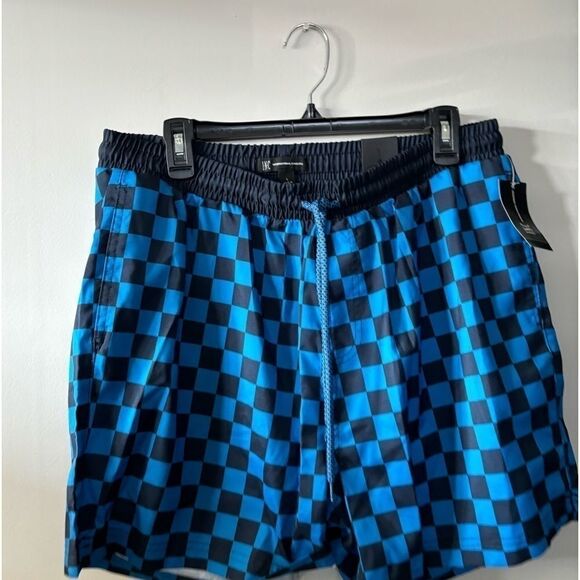 I.N.C. INTERNATIONAL CONCEPTS
INC Men's Zane Checkerboard 5" Swim Trunks, blue - Picture 5 of 7